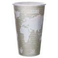Goldengifts Eco-Products; Inc  World Art Renewable Resource Hot Cups; 16 oz; Seafoam Green; 50-Pack GO182340